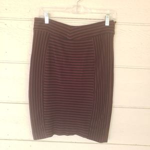 Ann Taylor Loft purple/black stripped skirt